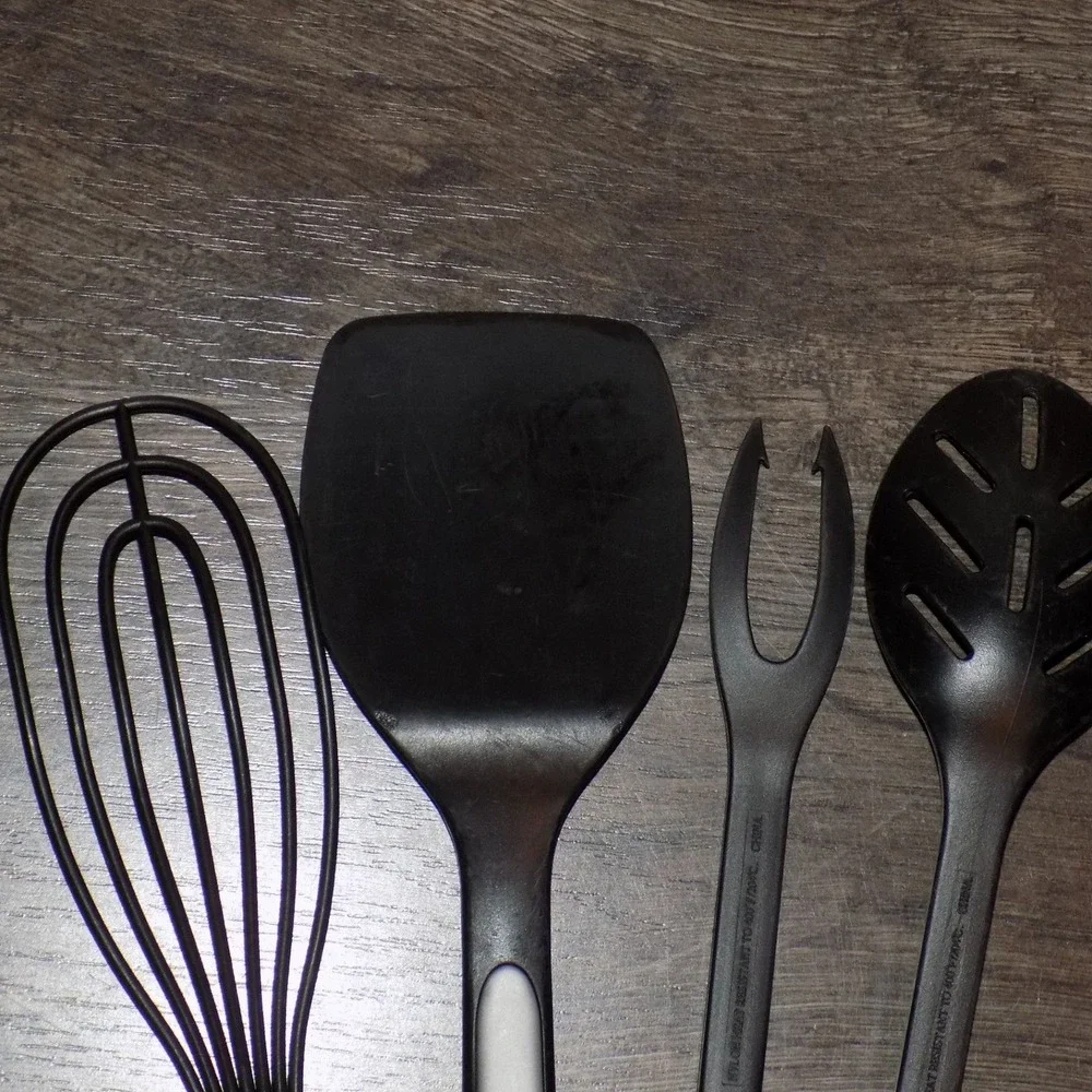 Calphalon Kitchen Utensil Set 6 Piece Black Nylon Heat Safe